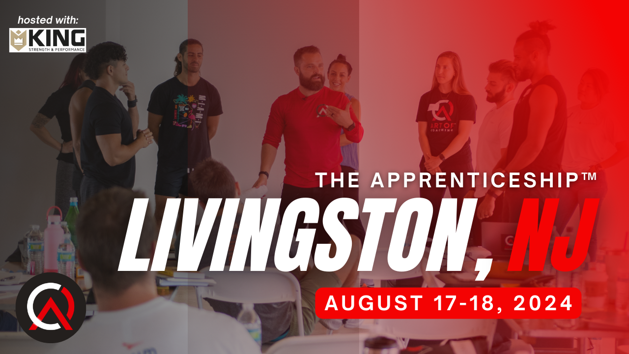 AOC Apprenticeship™ Livingston,NJ (08/2024) Art Of Coaching™
